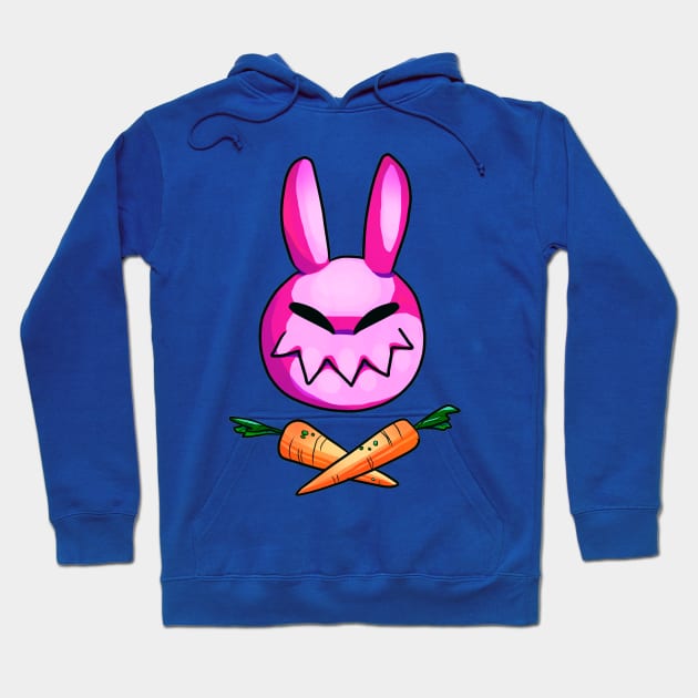 Crazy Rabbit Skull parody Hoodie by shikicraig